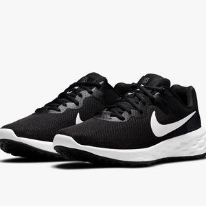 NIKE REVOLUTION 6 - MEN'S SIZE 11.5W BLK/WHITE